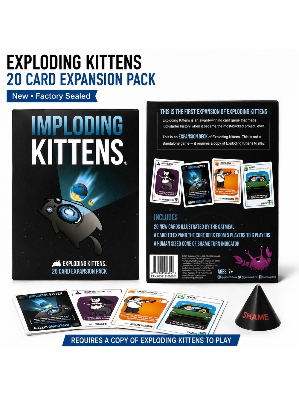 Exploding Kittens Imploding Kittens 20 Card Expansion Pack